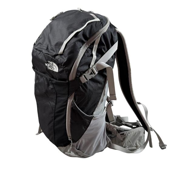 litus north face backpack The North Face Litus 22 Backpack Black Gray Hiking Daypack Nylon L/XL